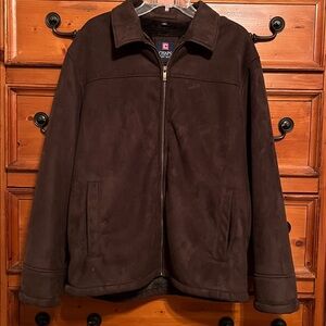 Chaps Chocolate Brown Fleece Jacket